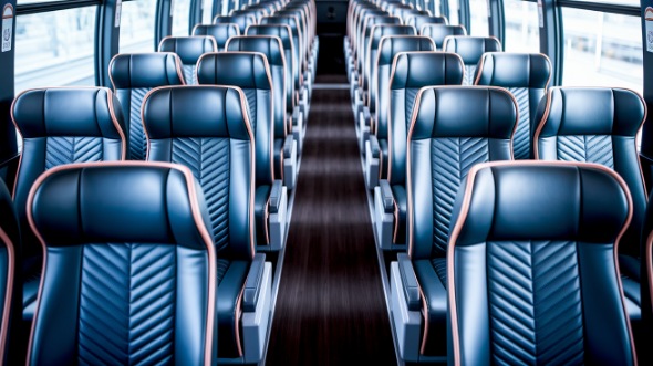 fall river 50 passenger charter bus inside