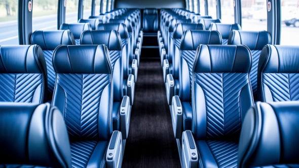 fall river 55 passenger charter bus inside