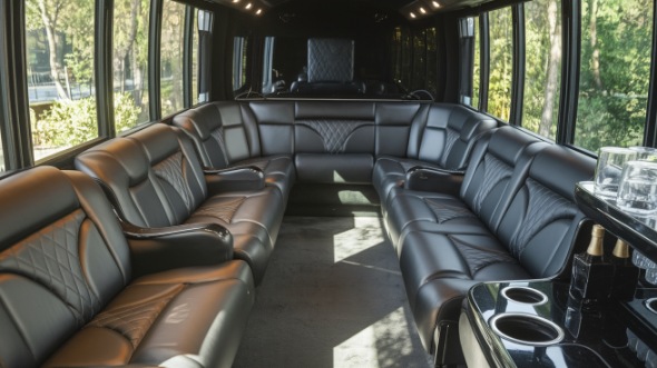 fall river party bus rental interior