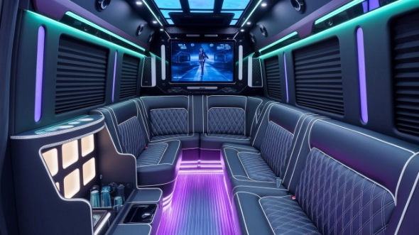 sprinter limo rental interior fall river